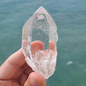 Optical Himalayan Cathedral Quartz Crystal l Record Keeper l w\ Rainbows & Penetrator Crystal_158gr
