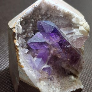 Goboboseb Brandberg Amethyst Cluster w\ Hematite on Matrix_97gr