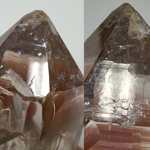 Optical Himalayan Hashupi Quartz Crystal, Record Keeper, Self Healed, DT, Penetrator w Rainbows_90gr zdjęcie 10