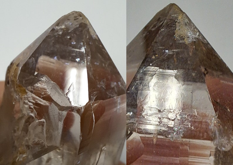 Optical Himalayan Hashupi Quartz Crystal, Record Keeper, Self Healed, DT, Penetrator w Rainbows_90gr zdjęcie 10