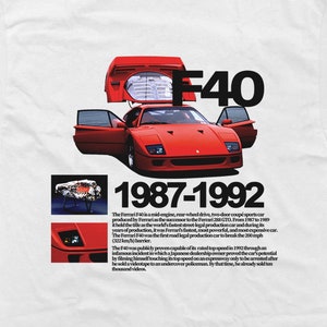 Vintage F-40 T-Shirt, 90's Racing Streetwear | Heavy Cotton Tee