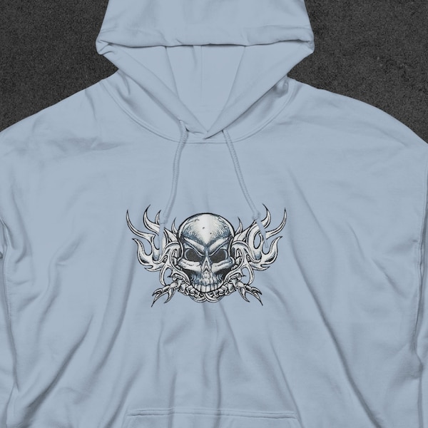 Reese's Light Blue Skull Hoodie | Heavy Blend Pullover