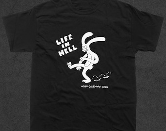 Vintage Life in Hell T-Shirt, 80&#39;s Comic Shirt