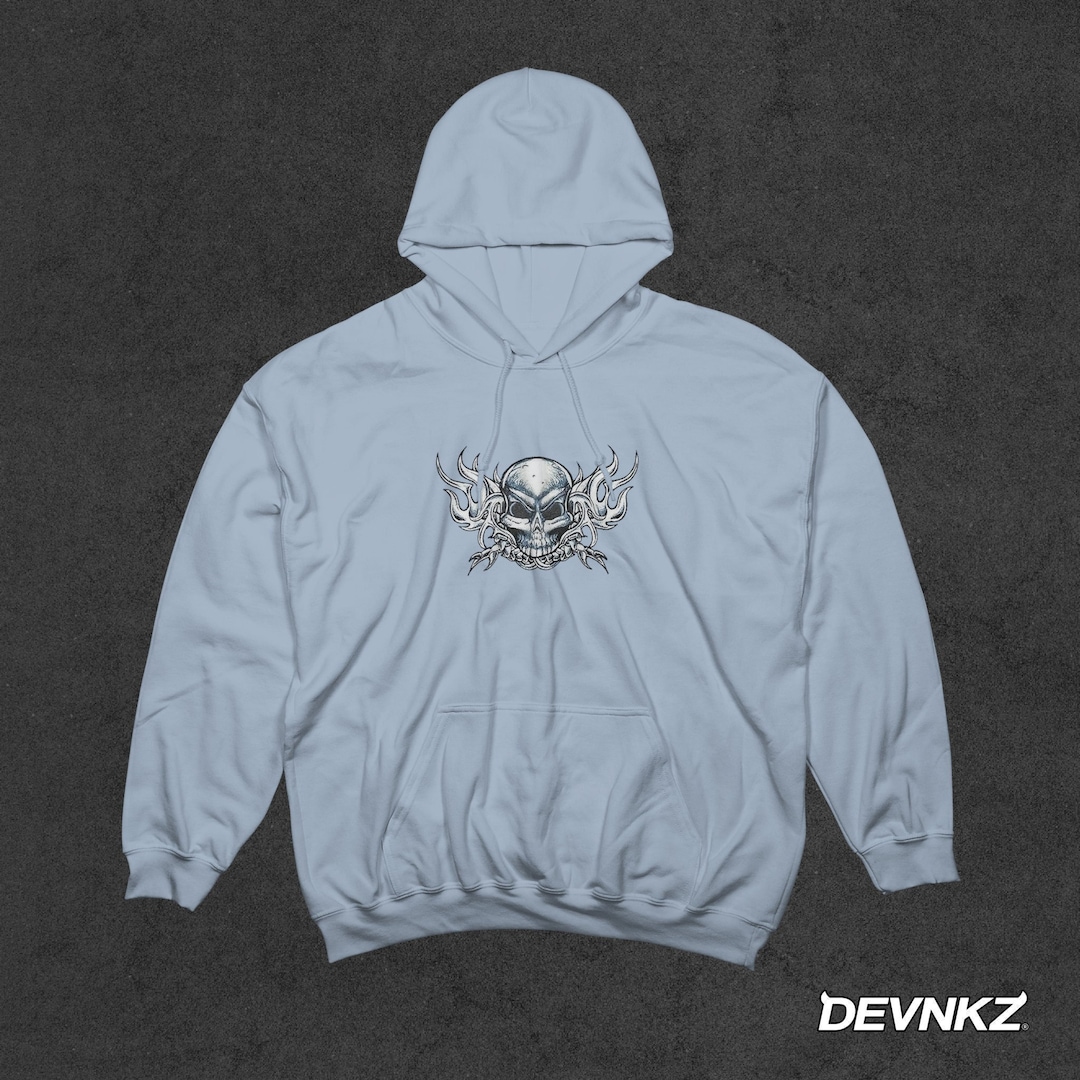 ◇YESEYESEE◇ YES Fadeout Skull Hoodie Cobalt Blue 25SS_YESGoalInHoodie_CBL_1.png