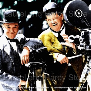 Laurel and Hardy Camera Film Movie QUALITY Funny Classic Comedy Duo Signed aUTOGRAPH Wall Art