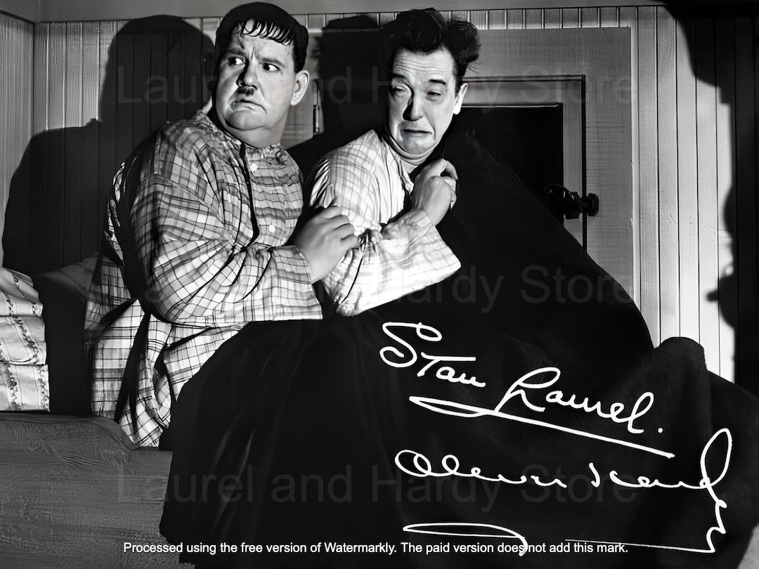 Laurel and Hardy Signed Digital Download Wall Art Print - Etsy