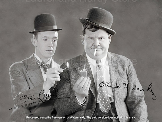Laurel and Hardy Comedy Signed Digital Downloads - Etsy