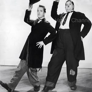 Laurel and Hardy Funny Dancing Stan and Ollie Movie Poster Wall Art Digital Downloads