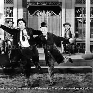Laurel and Hardy Way Out Digitally Restored Downloads Western Comedy Movies Classic 300dpi