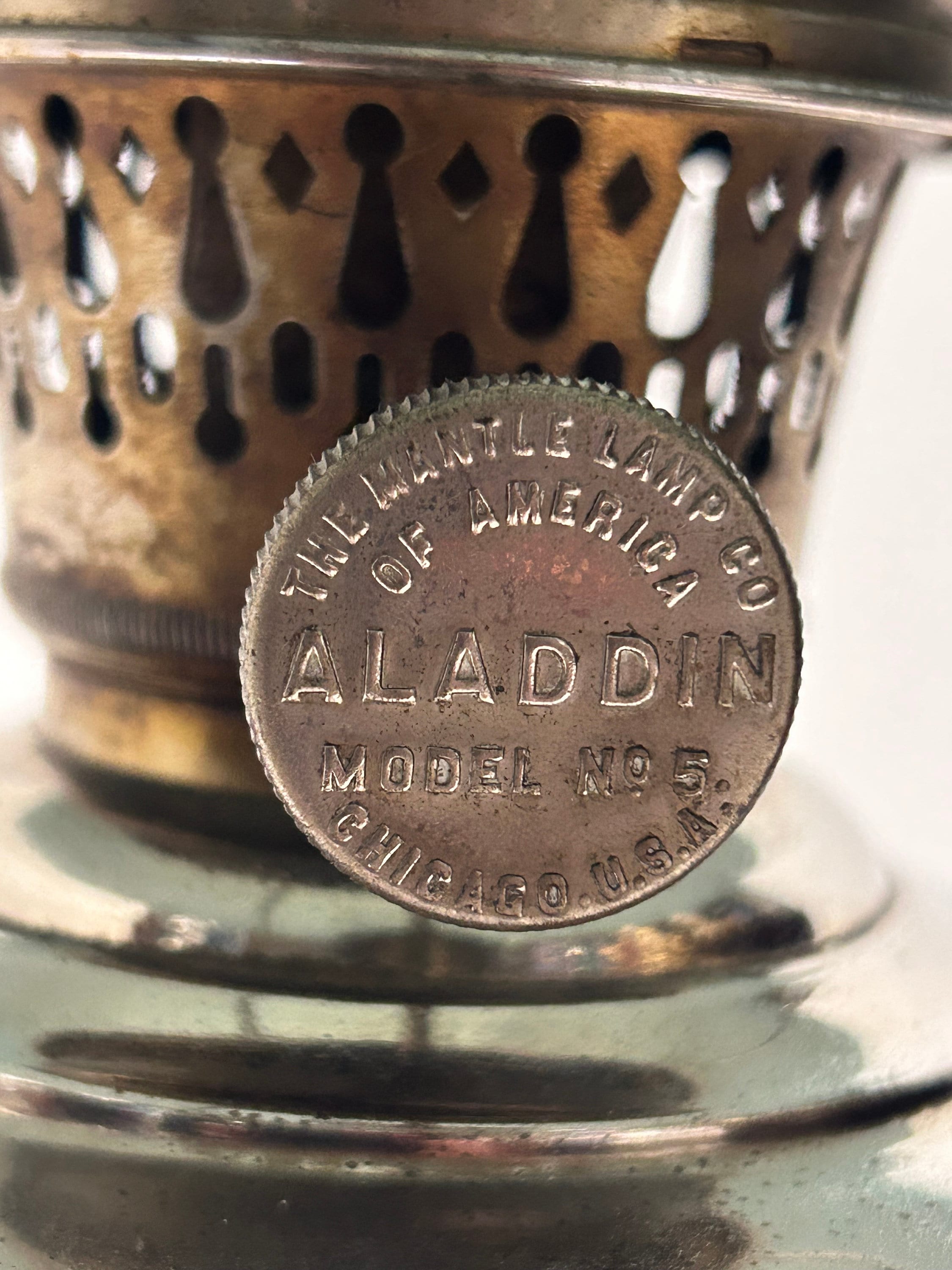 The Mantle Lamp Company of America Aladdin Model No 5 Kerosene Lamp Etsy