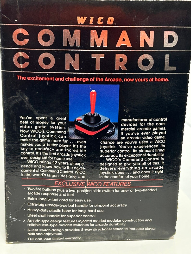 1982 WICO Command Control Joystick 15-9714 UNTESTED image 4