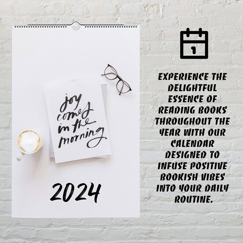 2025 Calendar in the Book Theme Wall Calendar Gift for Book Lovers Etsy