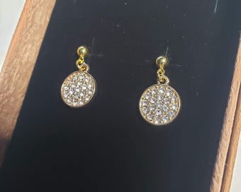Dainty Earrings, Minimalist Everyday Jewelry, Small Gold Crystal Studs