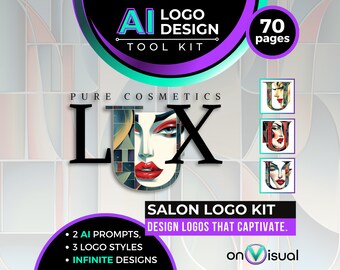 AI Salon Logo Design Kit, Salon Logo Template, Custom AI Logo for Salon, AI Custom Logo Design Template, Custom Logo Creation Kit, Logo made