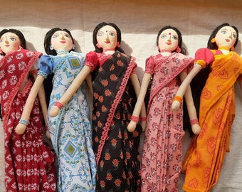 Handmade Fabric Doll in Saree | Heritage Doll | Indian Doll | Traditional Doll