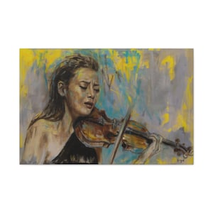 Sigal Miller painting print on canvas Women Playing a Violin