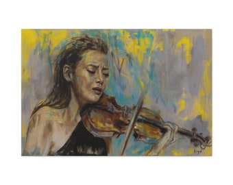 Sigal Miller painting print on canvas Women Playing a Violin