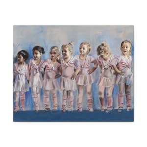 Sigal Miller painting print on canvas Ballerina Girls in Dance Class