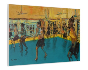 Sigal Miller painting print on canvas Joyful Women Dancing in Studio
