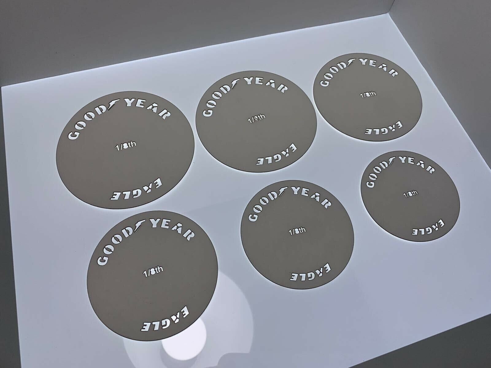 1/8 Goodyear Eagle Tyre Tire Stencils Templates Rosso Entex Etsy