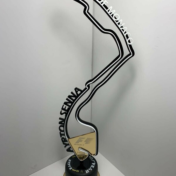 Ayrton Senna Monaco 1988 Trophy Goodyear Eagle Tyre Display Handmade Custom