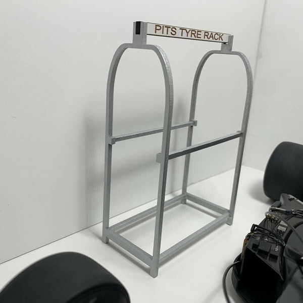 1/12 Pits Tyre Rack Stand for Tamiya MFH Revell Italeri SILVER F1 Diorama