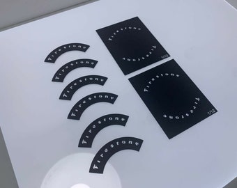 1/12 Firestone Tyre Stencils Templates