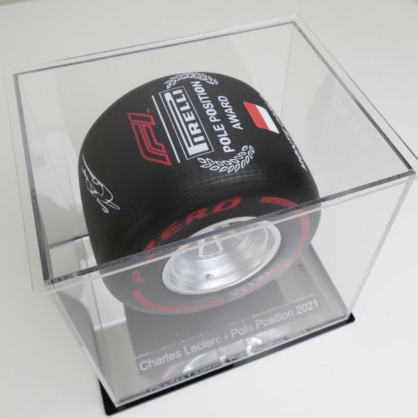 1/10th Charles Leclerc Monaco 2021 Pole Position Award Tyre Display (SMALL)