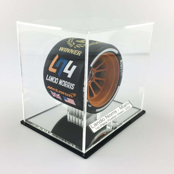 1/5th Scale Lando Norris 2024 Miami First Position Tyre Display Award (LARGE)