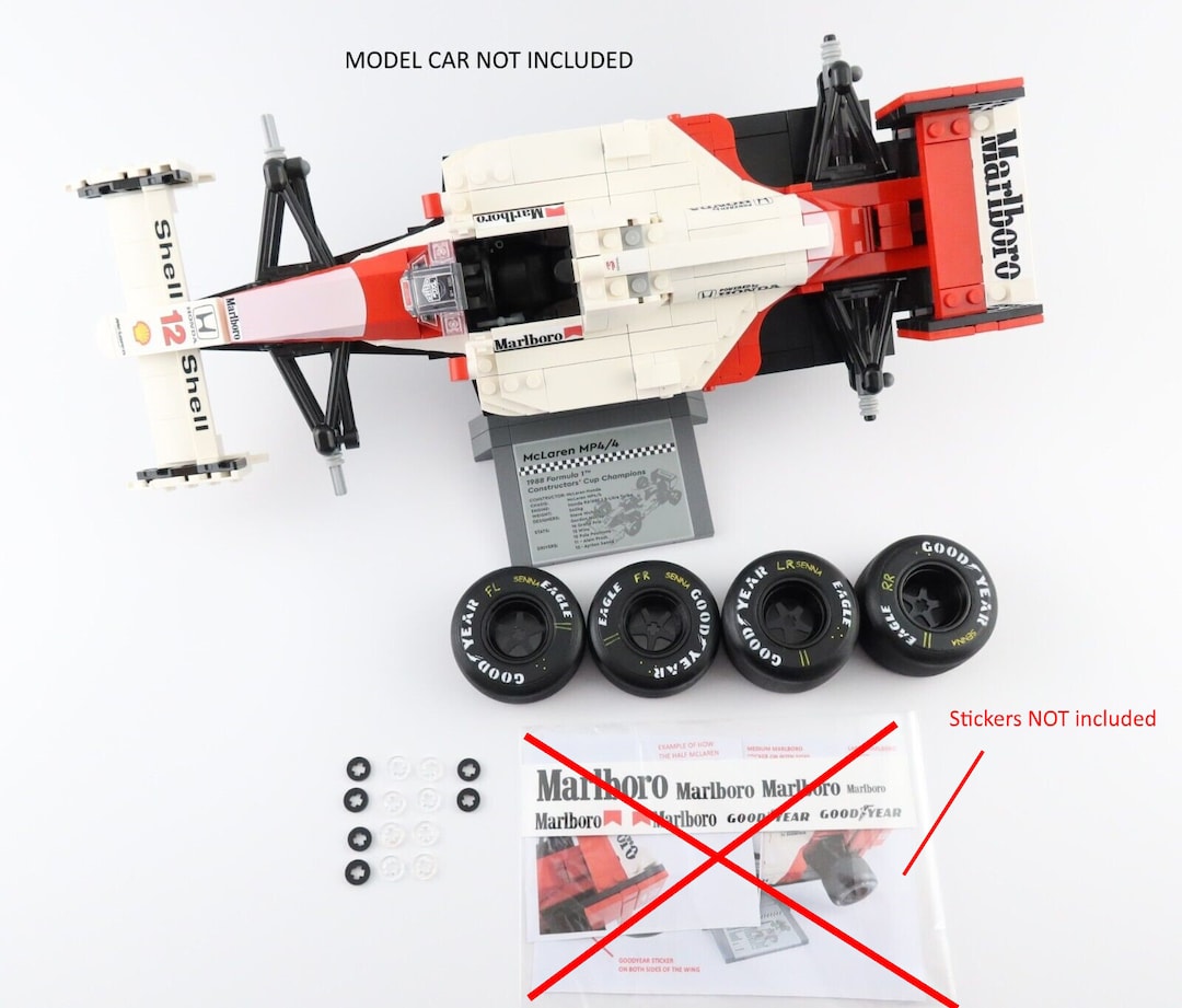 LEGO Icons Ayrton Senna F1 Mclaren Mp4/4 Goodyear Wheels Tires NO