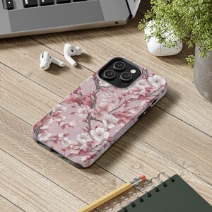 Cherry Blossom iPhone Case: Hand-Drawn Floral Design