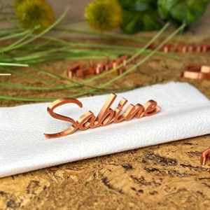 Tischkarte Schriftzug Name Platzkärtchen Platzkarte Hochzeit Feier individuell einzigartig Namensschild