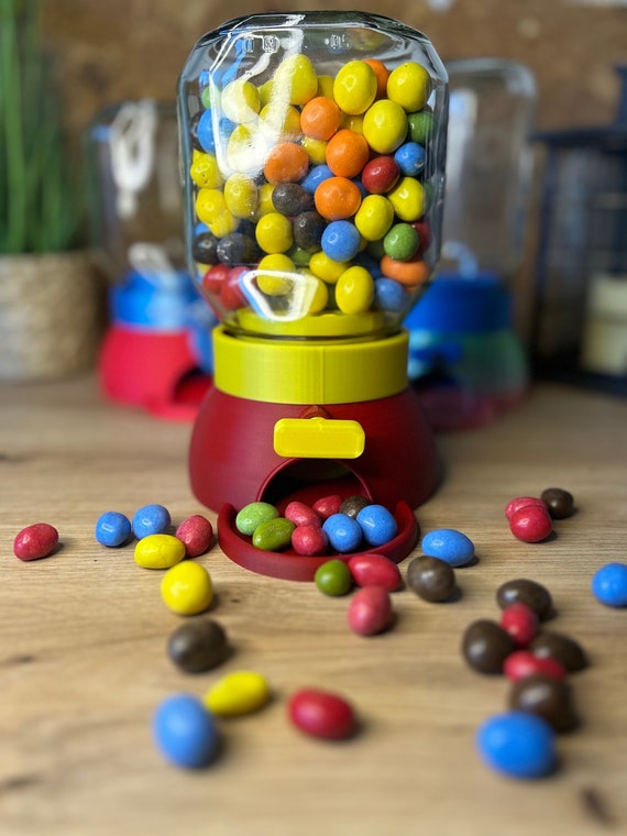 Süßigkeitenspender Schokolinsen Candy Spender für Nuss-Nougat-Creme-Glas