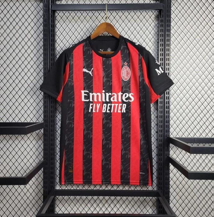 Ac Milan Retro Home Jersey - Etsy Canada
