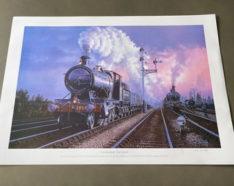 Railway Art Print - 2857 ‘Accelerating The Goods’ by John Austin