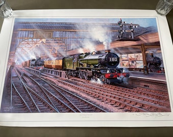 Railway Art Print, Signed - ‘King At Snow Hill’ by John Austin