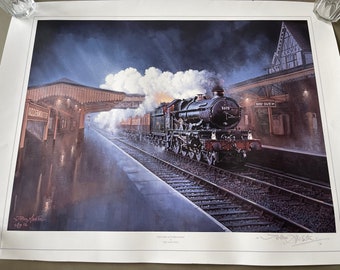 Railway Art Print, Signed - ‘Hurricane At Kidderminster’ by John Austin