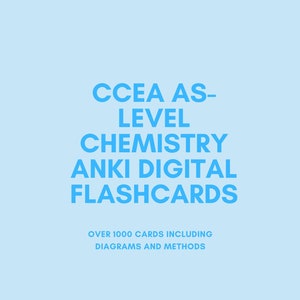 CCEA AS-level Chemistry Anki Digital Flashcards