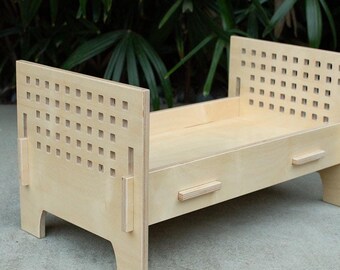 Modern Wooden Cat Bed: Durable Plywood Pet Furniture for Small Kitties, Stylish Home Decor Gift