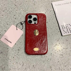 Red Leather Pattern Phone Case