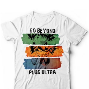 T-shirt My hero - Maglietta Go beyond Plus Ultra Anime Manga giapponese