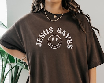 Jesus Saves Tshirt Christian Apparel Christian Shirt Faith Shirt Christian Apparel Jesus Shirts Religious Shirt Bible Verses