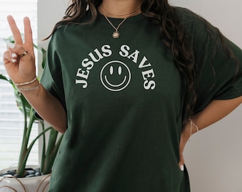 Jesus Saves Tshirt Christian Apparel Christian Shirt Faith Shirt Christian Apparel Jesus Shirts Religious Shirt Bible Verses