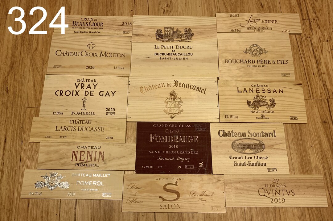 15 French Wine Crate Panels Etsy