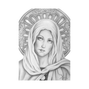 Hawaiian Wall Art "Holy Mother" | 7" x 10" | Home Decor | Hawaii Traditional Wall Decor I Eclectic Home Decor I SHIPS UNFRAMED