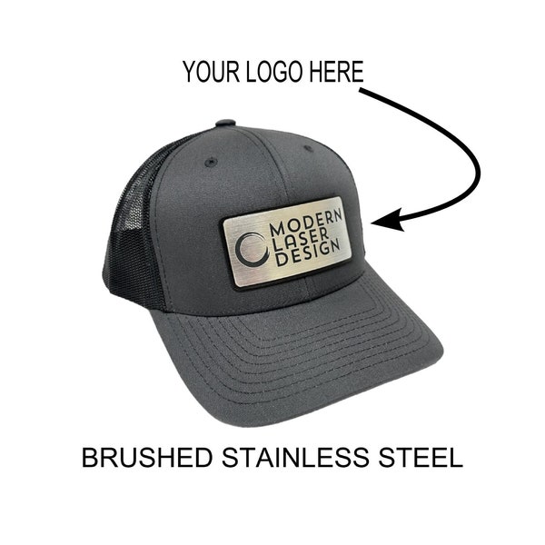 Custom Brushed Stainless Steel Metal Patch Hat | Your Logo or Design | Trucker Patch Hat