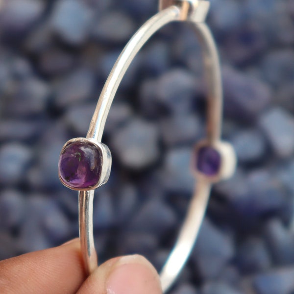 Amethyst Bangle - Etsy