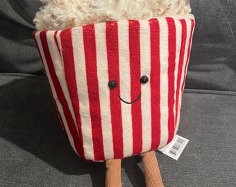 Jellycat A6PC Amuseable Popcorn Soft Toy BNWT Plush H18XW13cm