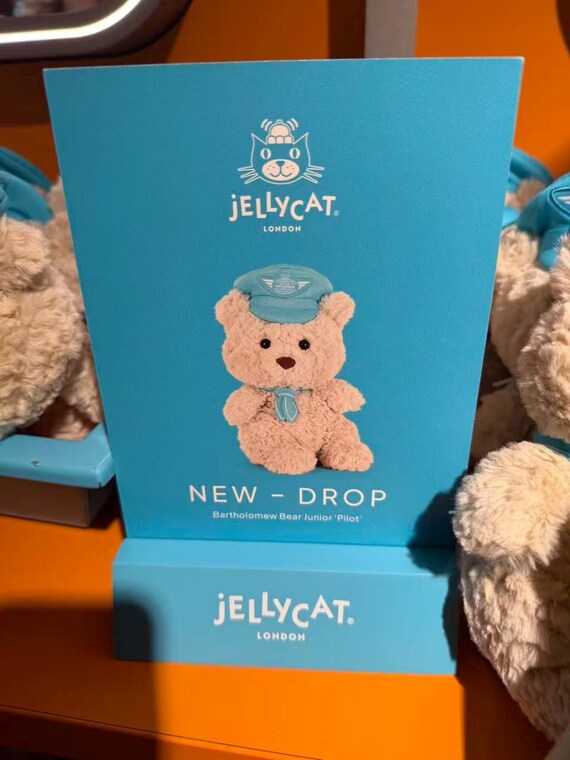 JELLYCAT Airlines X HARRODS Bartholomew Bear Junior Pilot