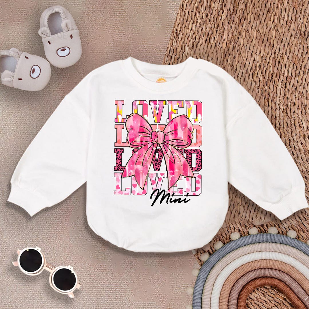 Valentine's Day Baby Romper - Heart Embroidery Long Sleeve Bubble Bodysuit For Boys & Girls